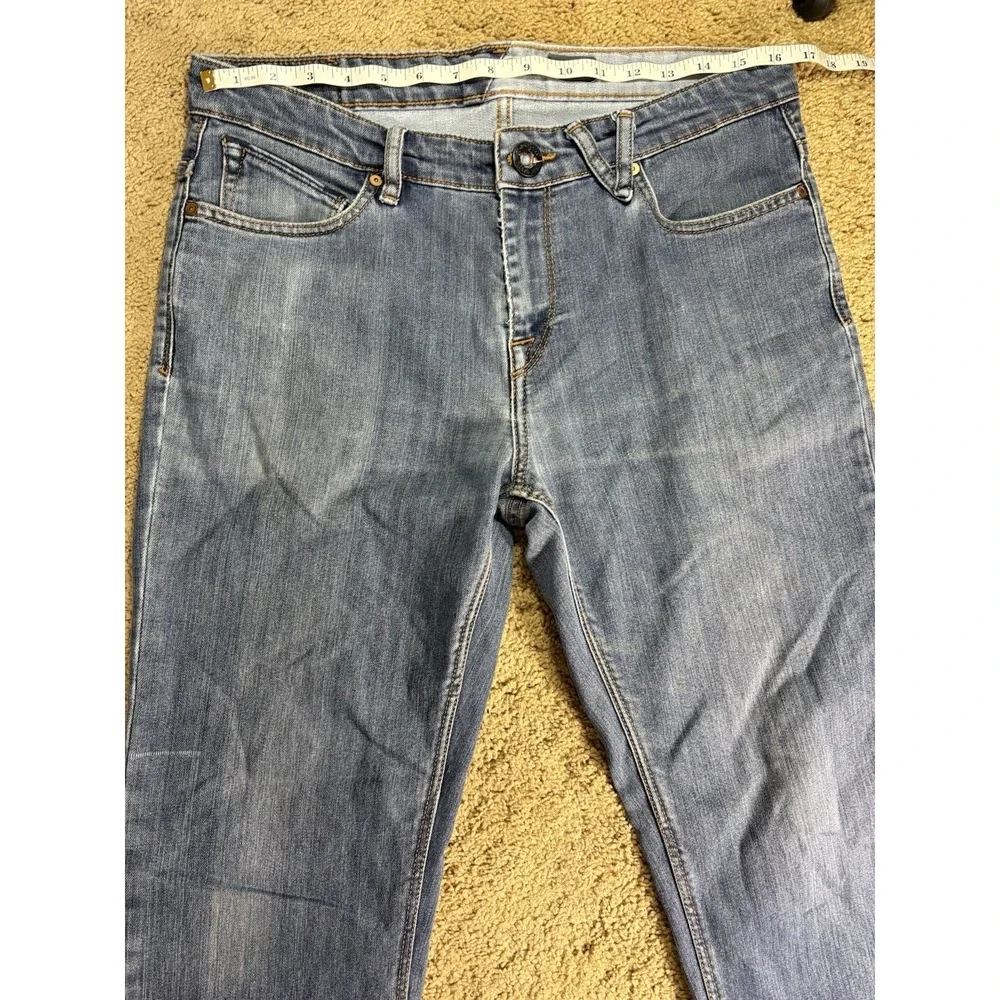 Volcom Solver Modern Straight Jean Men 32 Blue Denim Skater Y2K